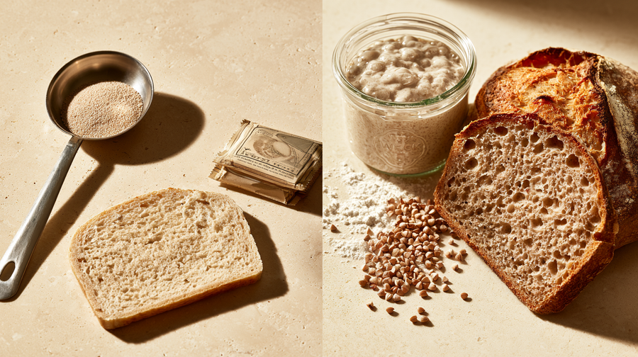 Difference between test and wild fermented starter.