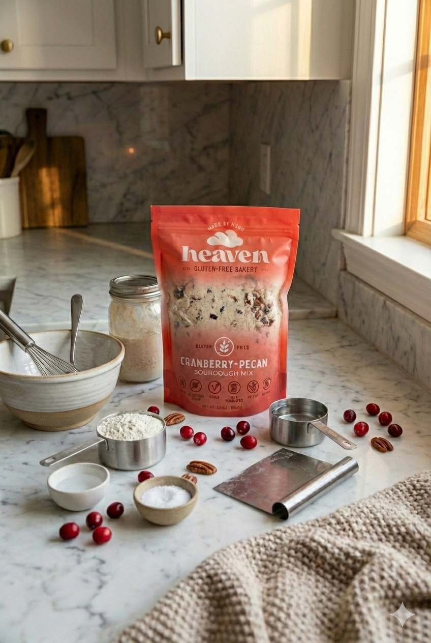 Gluten-Free Vegan Cranberry-Pecan Sourdough Pre-Mix