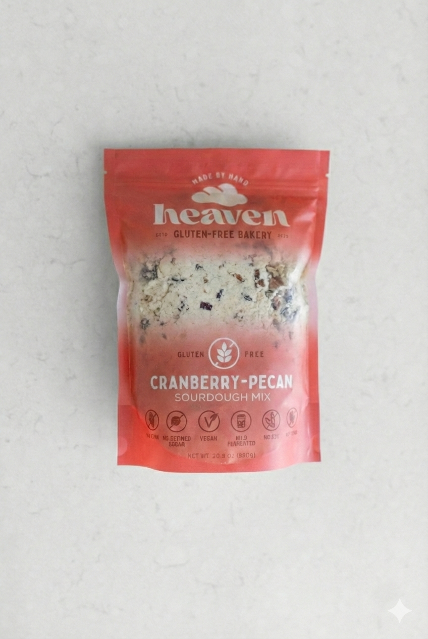 Gluten-Free Vegan Cranberry-Pecan Sourdough Pre-Mix