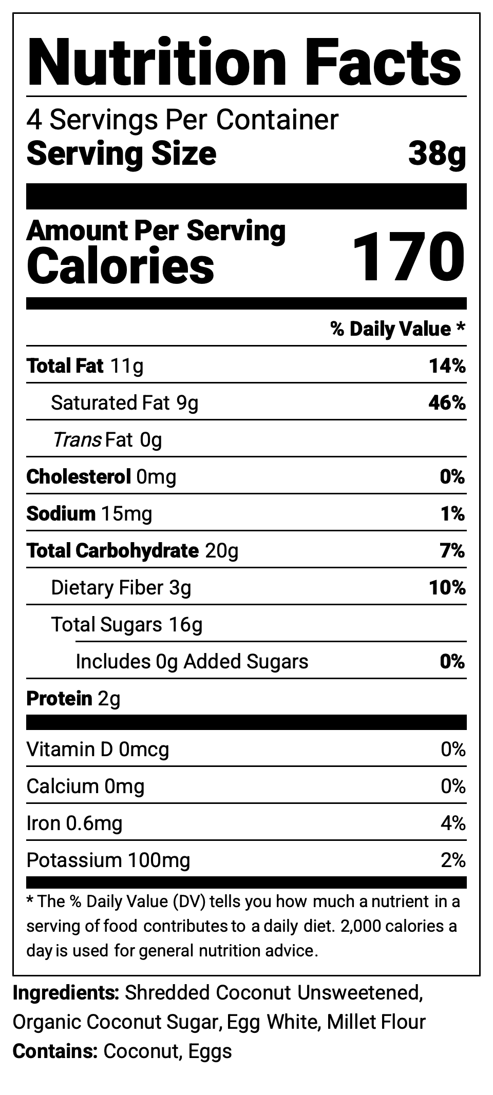 GLUTEN-FREE SWEET COCONUT COOKIES (4 pack)