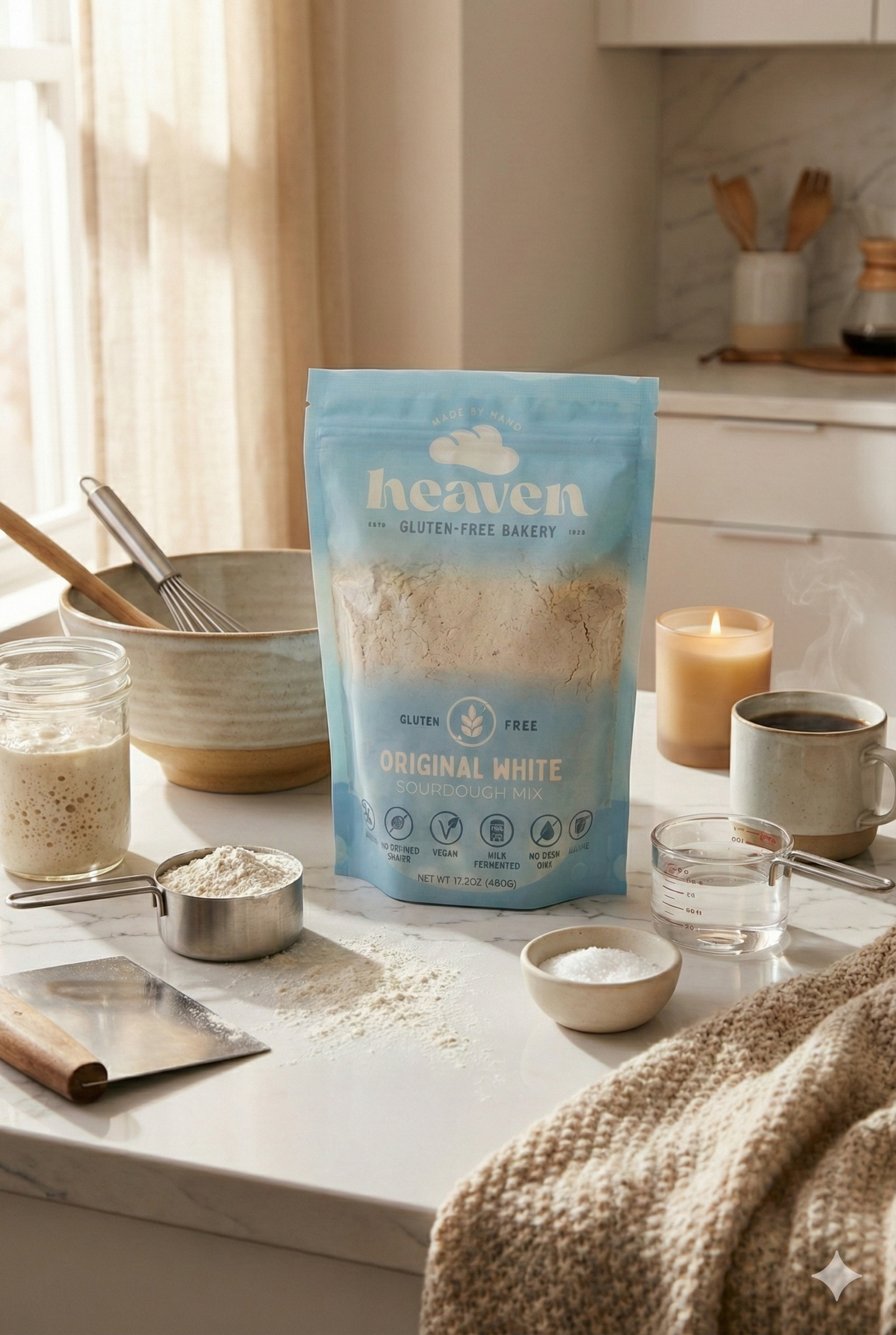 Gluten-Free Vegan Original White Sourdough Pre-Mix